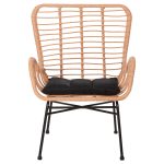 ΠΟΛΥΘΡΟΝΑ ΣΤΥΛ ΜΠΕΡΖΕΡΑΣ ALLEGRA HM5704.11 P.E.RATTAN ΜΠΕΖ-ΜΑΥΡΟ ΜΕΤΑΛΛΟ 66x59x90Υεκ. - Image 3