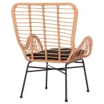 ΠΟΛΥΘΡΟΝΑ ΣΤΥΛ ΜΠΕΡΖΕΡΑΣ ALLEGRA HM5704.11 P.E.RATTAN ΜΠΕΖ-ΜΑΥΡΟ ΜΕΤΑΛΛΟ 66x59x90Υεκ. - Image 5