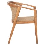 ΠΟΛΥΘΡΟΝΑ ΤΡΑΠΕΖΑΡΙΑΣ RENLY HM18239 ΞΥΛΟ ΤΕΑΚ ΦΥΣΙΚΟ-ΣΧΟΙΝΙ VIRO 60x59x82Υεκ. - Image 4