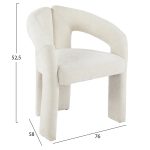 ΠΟΛΥΘΡΟΝΑ ΤΡΑΠΕΖΑΡΙΑΣ NEZA HM18362.02 ΕΚΡΟΥ ΥΦΑΣΜΑ 64x50x76,5Υ εκ. - Image 3