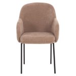 ΠΟΛΥΘΡΟΝΑ ΤΡΑΠΕΖΑΡΙΑΣ MANIDO HM18429.03 TAUPE ΥΦΑΣΜΑ-ΜΕΤΑΛ.ΜΑΥΡΑ ΠΟΔΙΑ 54x61x87Υεκ - Image 3
