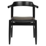 ΠΟΛΥΘΡΟΝΑ ΤΡΑΠΕΖΑΡΙΑΣ CERSEI HM9946.02 RUBBERWOOD & PU ΣΕ ΜΑΥΡΟ 57x54x74Υεκ - Image 3