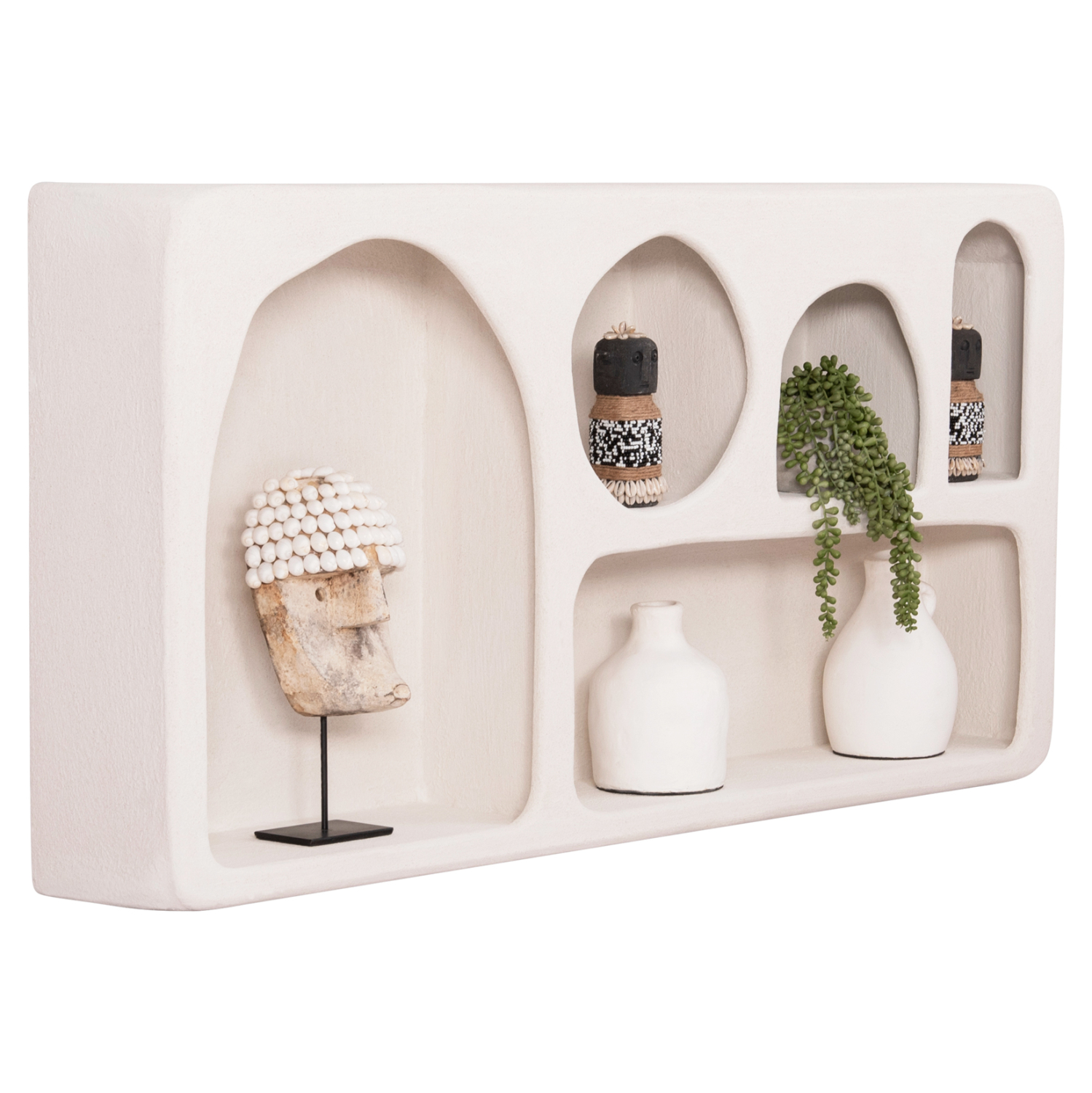 rafi-toichoy-fb91806301-mdf-se-ypoleyko- ΡΑΦΙ ΤΟΙΧΟΥ ΣΕΙΡΑ SANTORINI HM18063.01 MDF ΣΕ ΥΠΟΛΕΥΚΟ 120x18x60Υεκ. - Image 1