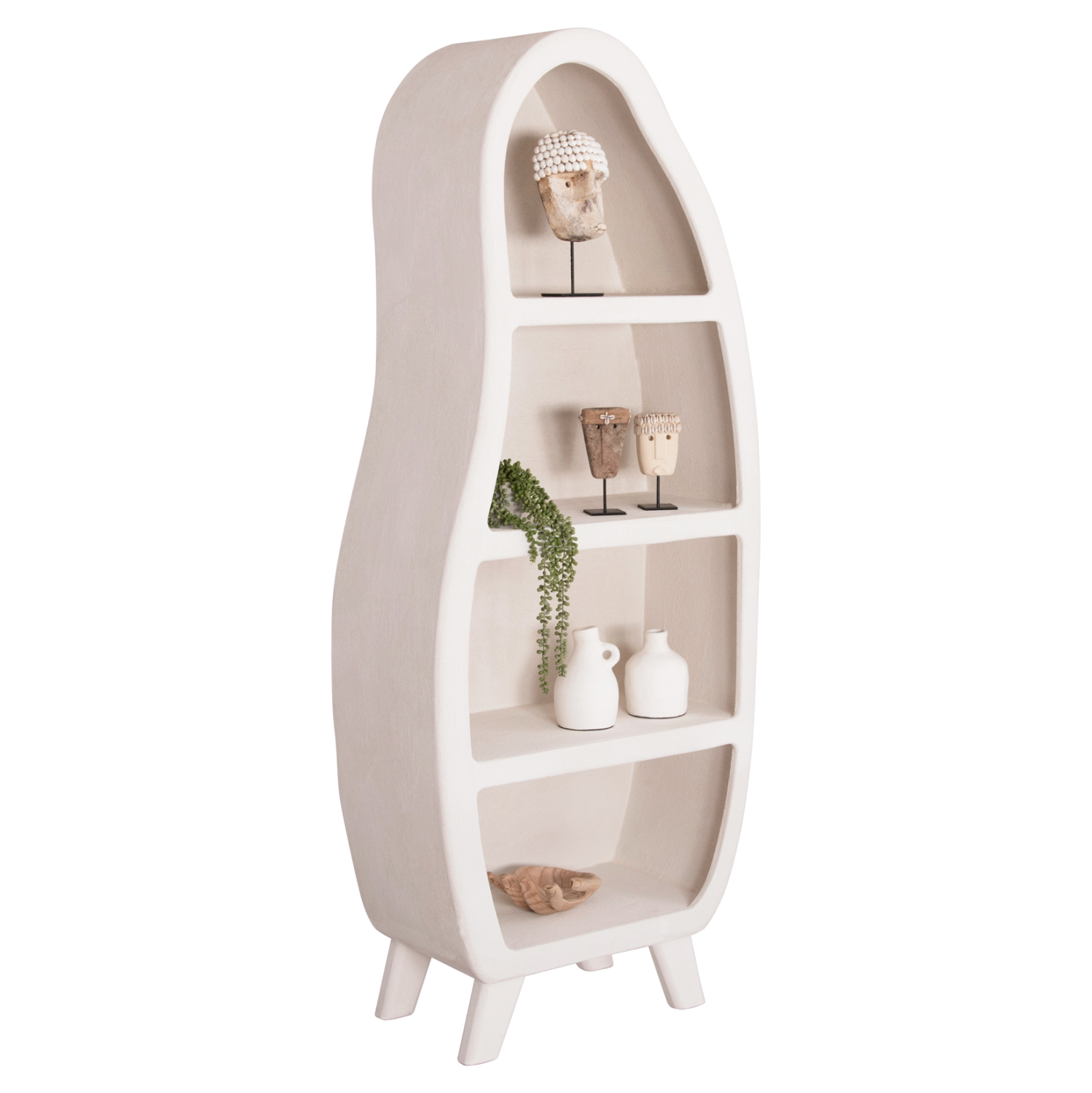 rafiera-fb918067-mdf-se-ypoleyko-chroma- ΡΑΦΙΕΡΑ ΣΕΙΡΑ SANTORINI HM18067 MDF ΣΕ ΥΠΟΛΕΥΚΟ ΧΡΩΜΑ 80x38x196Υεκ. - Image 1