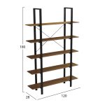 ΡΑΦΙΕΡΑ TIMOTE HM18375.03 ΜΕΤΑΛΛΟ--ΜΕΛΑΜΙΝΗ ΣΕ ΚΑΡΥΔΙ 120x28x180Υεκ. - Image 2