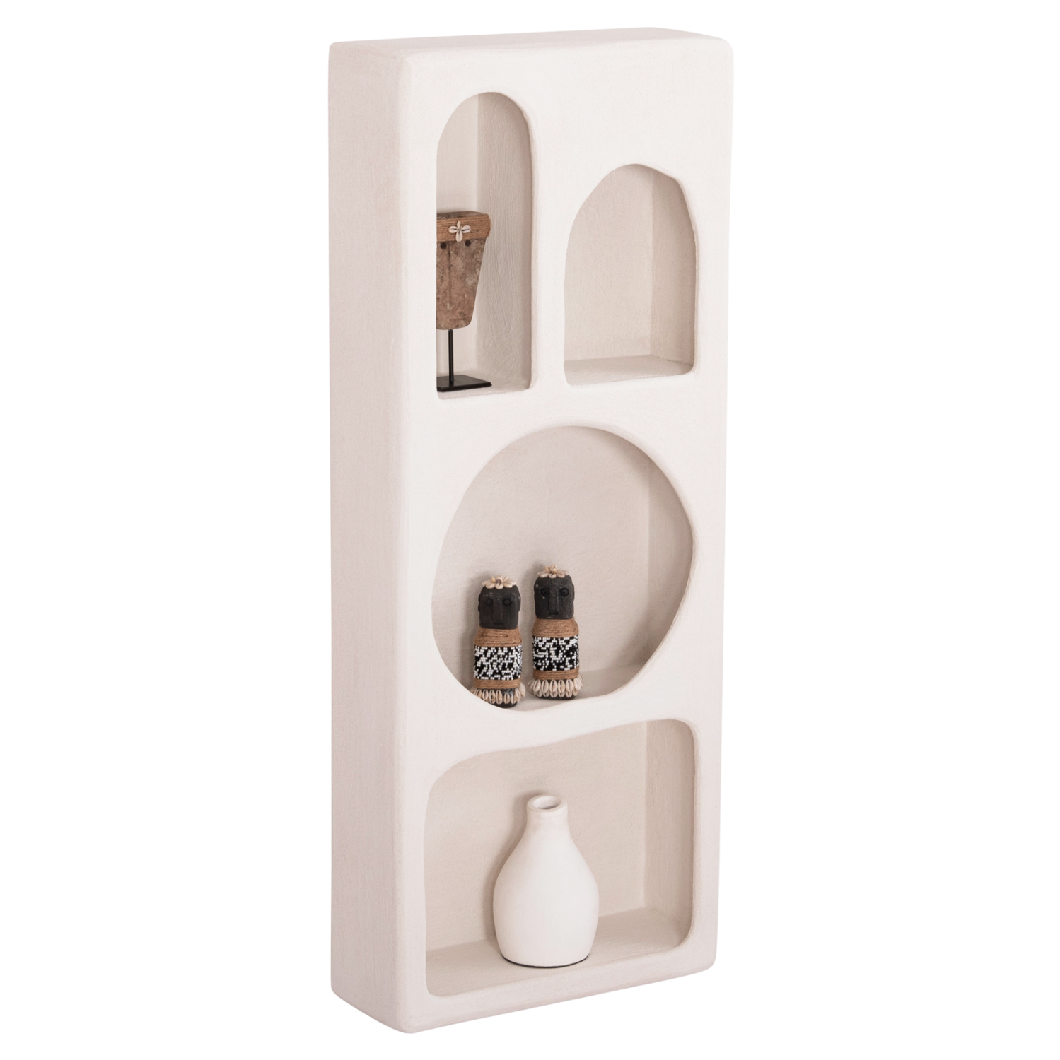 rafiera-toichoy-fb918069-mdf-se-ypoleyko ΡΑΦΙΕΡΑ ΤΟΙΧΟΥ ΣΕΙΡΑ SANTORINI HM18069 MDF ΣΕ ΥΠΟΛΕΥΚΟ ΧΡΩΜΑ 47,5x18x120Υεκ. - Image 1