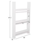 ΡΑΦΙΕΡΑ ΤΟΙΧΟΥ SANI HM18223.01 ΜΕΛΑΜΙΝΗ ΣΕ ΛΕΥΚΟ 60x10x90Υεκ. (3 ΡΑΦΙΑ) - Image 2