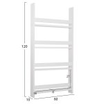 ΡΑΦΙΕΡΑ ΤΟΙΧΟΥ SANI HM18224.01 ΜΕΛΑΜΙΝΗ ΣΕ ΛΕΥΚΟ 60x10x120Υεκ. (4 ΡΑΦΙΑ) - Image 2