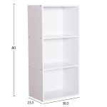 ΡΑΦΙΕΡΑ ΤΟΙΧΟΥ CUBICON HM9941.01 ΛΕΥΚΗ ΜΕΛΑΜΙΝΗ 38,5x23,5x80Υεκ. - Image 2
