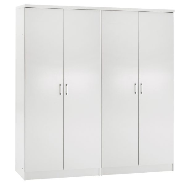 ΣΕΤ 2 ΝΤΟΥΛΑΠΕΣ 2ΦΥΛΛΕΣ JENNA HM11350.05 ΜΕΛΑΜΙΝΗ ΣΕ ΛΕΥΚΟ 160x43x181Υεκ