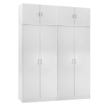 ΣΕΤ 2 ΝΤΟΥΛΑΠΕΣ 2ΦΥΛΛΕΣ ΜΕ ΠΑΤΑΡΙΑ JENNA HM11353.05 ΜΕΛΑΜΙΝΗ ΣΕ ΛΕΥΚΟ 160x43x240Υεκ