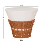 ΣΕΤ 2ΤΜΧ ΒΟΗΘΗΤΙΚΑ ΤΡΑΠΕΖΙΑ PERRAL HM21138.02 FIBER CEMENT ΛΕΥΚΟ-ΦΥΣΙΚΟ RATTAN - Image 2