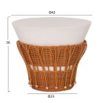 ΣΕΤ 2ΤΜΧ ΒΟΗΘΗΤΙΚΑ ΤΡΑΠΕΖΙΑ PERRAL HM21138.02 FIBER CEMENT ΛΕΥΚΟ-ΦΥΣΙΚΟ RATTAN - Image 3