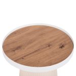 ΣΕΤ 2ΤΜΧ ΤΡΑΠΕΖΙΑ ΣΑΛΟΝΙΟΥ DUNCAN HM21082 MDF ΚΡΕΜ ΚΑΙ ΚΕΡΑΜΙΚΟ TOP Φ80εκ & Φ45εκ - Image 5