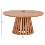 ΣΕΤ 2ΤΜΧ ΤΡΑΠΕΖΙΑ ΣΑΛΟΝΙΟΥ TALBERT HM21083 MDF ΦΥΣΙΚΟ ΞΥΛΟΥ Φ80εκ & Φ45εκ - Image 2