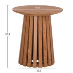 ΣΕΤ 2ΤΜΧ ΤΡΑΠΕΖΙΑ ΣΑΛΟΝΙΟΥ TALBERT HM21083 MDF ΦΥΣΙΚΟ ΞΥΛΟΥ Φ80εκ & Φ45εκ - Image 3