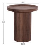 ΣΕΤ 2ΤΜΧ ΤΡΑΠΕΖΙΑ ΣΑΛΟΝΙΟΥ MARGON HM21084 MDF ΣΚΟΥΡΟ ΚΑΦΕ Φ80εκ & Φ45εκ - Image 3