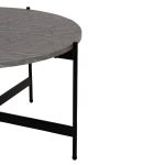 ΣΕΤ 2ΤΜΧ ΤΡΑΠΕΖΙΑ ΣΑΛΟΝΙΟΥ RONDA HM21089.01 MDF ΓΚΡΙ ΜΑΡΜΑΡΟ Φ80εκ & Φ50εκ - Image 4