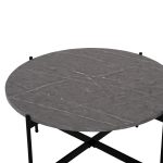 ΣΕΤ 2ΤΜΧ ΤΡΑΠΕΖΙΑ ΣΑΛΟΝΙΟΥ RONDA HM21089.01 MDF ΓΚΡΙ ΜΑΡΜΑΡΟ Φ80εκ & Φ50εκ - Image 5