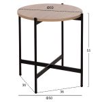 ΣΕΤ 2ΤΜΧ ΤΡΑΠΕΖΙΑ ΣΑΛΟΝΙΟΥ RONDA HM21089.02 MDF ΣΟΝΑΜΑ Φ80εκ & Φ50εκ - Image 3