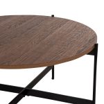 ΣΕΤ 2ΤΜΧ ΤΡΑΠΕΖΙΑ ΣΑΛΟΝΙΟΥ RONDA HM21089.03 MDF ΣΕ ΚΑΡΥΔΙ ΧΡΩΜΑ Φ80εκ & Φ50εκ - Image 6