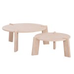 ΣΕΤ 2ΤΜΧ ΤΡΑΠΕΖΙΑ ΣΑΛΟΝΙΟΥ EQUIL HM9943.01 MDF ΜΕ ΜΕΛΑΜΙΝΗ-ΦΥΣΙΚΟ 66x66εκ + 87x87εκ