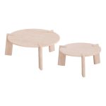 ΣΕΤ 2ΤΜΧ ΤΡΑΠΕΖΙΑ ΣΑΛΟΝΙΟΥ EQUIL HM9943.01 MDF ΜΕ ΜΕΛΑΜΙΝΗ-ΦΥΣΙΚΟ 66x66εκ + 87x87εκ - Image 4