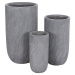ΣΕΤ 3ΤΜΧ ΓΛΑΣΤΡΕΣ ΚΥΛΙΝΔΡΟΙ ΣΕΙΡΑ GARDENER HM4720 FIBERCLAY-ΧΡΩΜΑ CEMENT Φ44x79Υεκ - Image 2