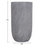 ΣΕΤ 3ΤΜΧ ΓΛΑΣΤΡΕΣ ΚΥΛΙΝΔΡΟΙ ΣΕΙΡΑ GARDENER HM4720 FIBERCLAY-ΧΡΩΜΑ CEMENT Φ44x79Υεκ - Image 3