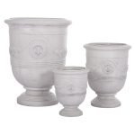 ΣΕΤ 3ΤΜΧ ΓΛΑΣΤΡΕΣ ΜΕ ΑΝΑΓΛΥΦΟ GARDENER HM4729 FIBERCLAY-ΣΕ ΥΠΟΛΕΥΚΟ Φ58x72.5Υεκ - Image 2