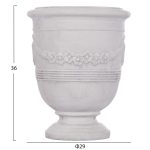 ΣΕΤ 3ΤΜΧ ΓΛΑΣΤΡΕΣ ΜΕ ΑΝΑΓΛΥΦΟ GARDENER HM4729 FIBERCLAY-ΣΕ ΥΠΟΛΕΥΚΟ Φ58x72.5Υεκ - Image 5