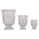 ΣΕΤ 3ΤΜΧ ΓΛΑΣΤΡΕΣ ΜΕ ΑΝΑΓΛΥΦΟ GARDENER HM4729 FIBERCLAY-ΣΕ ΥΠΟΛΕΥΚΟ Φ58x72.5Υεκ - Image 6