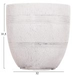 ΣΕΤ 4ΤΜΧ ΓΛΑΣΤΡΕΣ ΣΤΡΟΓΓΥΛΕΣ ΣΕΙΡΑ GARDENER HM4719 FIBERCLAY-ΧΡΩΜΑ CEMENT Φ44x43Υεκ - Image 5