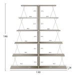 ΣΕΤ ΒΙΒΛΙΟΘΗΚΕΣ 2ΤΜΧ MINI TARS HM11772.11 ΜΕΛΑΜΙΝΗ SONAMA-ΛΕΥΚΟ 65x24x146Υεκ.(x2) - Image 2