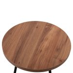 ΣΕΤ ΒΟΗΘ.ΤΡΑΠΕΖΑΚΙΑ KISSA HM18174.04 ΜΕΛΑΜΙΝΗ ΣΕ ΦΥΣΙΚΟ-ΜΑΥΡΑ ΜΕΤΑΛ.ΠΟΔΙΑ - Image 5