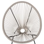 ΣΕΤ ΕΞΩΤΕΡΙΚΟΥ ΧΩΡΟΥ 3ΤΜΧ ACAPULCO HM11861.03 P.E.RATTAN ΕΚΡΟΥ-ΜΕΤΑΛΛΟ ΣΕ ΜΑΥΡΟ - Image 5