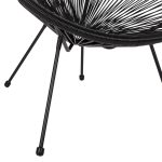 ΣΕΤ ΕΞΩΤΕΡΙΚΟΥ ΧΩΡΟΥ 3ΤΜΧ ACAPULCO HM21101 P.E.RATTAN-ΜΕΤΑΛΛΟ ΣΕ ΜΑΥΡΟ - Image 5