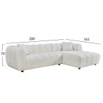 ΣΕΤ ΚΑΝΑΠΕΣ ΓΩΝΙΑ (ΔΕΞΙΑ)-ΠΟΛΥΘΡΟΝΑ LOUNGE LYKKE HM10820.02R ΕΚΡΟΥ ΥΦΑΣΜΑ - Image 2