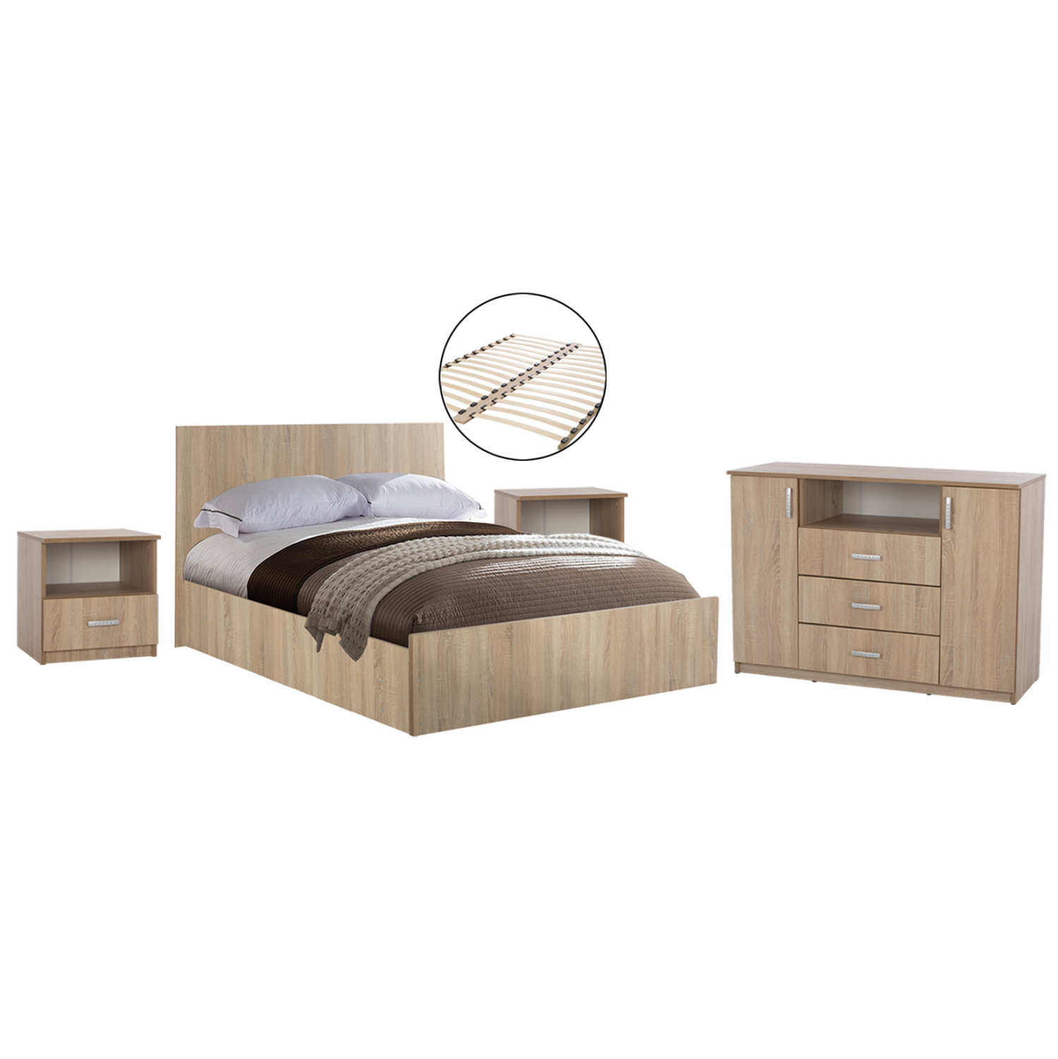 set-krebatokamaras-5tmch-fb911758-melami ΣΕΤ ΚΡΕΒΑΤΟΚΑΜΑΡΑΣ 5ΤΜΧ ADLER HM11758 ΜΕΛΑΜΙΝΗ SONAMA OAK-ΓΙΑ ΣΤΡΩΜΑ 160x200εκ - Image 1