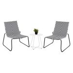 ΣΕΤ LOUNGE 3TMX ΕΞ.ΧΩΡΟΥ PONY HM21193.02 ΜΕΤΑΛΛΟ ΚΑΙ ΣΥΝΘ.RATTAN ΣΕ ΛΕΥΚΟ-ΜΑΥΡΟ