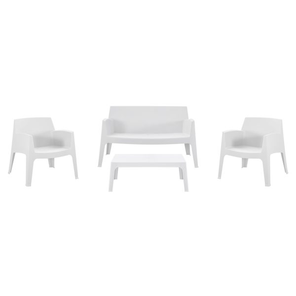 ΣΕΤ LOUNGE 4ΤΜΧ SLEEK HM21275.01 ΛΕΥΚΟ ΠΟΛΥΠΡΟΠΥΛΕΝΙΟ