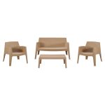 ΣΕΤ LOUNGE 4ΤΜΧ SLEEK HM21275.03 ΚΑΠΟΥΤΣΙΝΟ ΠΟΛΥΠΡΟΠΥΛΕΝΙΟ
