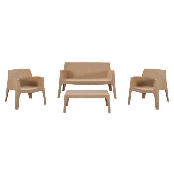 ΣΕΤ LOUNGE 4ΤΜΧ SLEEK HM21275.03 ΚΑΠΟΥΤΣΙΝΟ ΠΟΛΥΠΡΟΠΥΛΕΝΙΟ