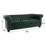 ΣΕΤ ΣΑΛΟΝΙ 3ΤΜΧ MOBAR HM10912.08 PU ΔΕΡΜΑ Τ.CHESTERFIELD ΚΥΠΑΡΙΣΣΙ - Image 2