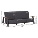 ΣΕΤ ΣΑΛΟΝΙ 4ΤΜΧ LAITH HM6551.01 ΑΛΟΥΜΙΝΙΟ & ΜΑΞΙΛΑΡΙΑ ΓΚΡΙ - Image 2