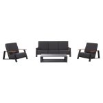 ΣΕΤ ΣΑΛΟΝΙ 4ΤΜΧ LAITH HM6551.01 ΑΛΟΥΜΙΝΙΟ & ΜΑΞΙΛΑΡΙΑ ΓΚΡΙ