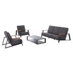 ΣΕΤ ΣΑΛΟΝΙ 4ΤΜΧ LAITH HM6551.01 ΑΛΟΥΜΙΝΙΟ & ΜΑΞΙΛΑΡΙΑ ΓΚΡΙ - Image 5