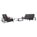 ΣΕΤ ΣΑΛΟΝΙ 4ΤΜΧ LAITH HM6551.01 ΑΛΟΥΜΙΝΙΟ & ΜΑΞΙΛΑΡΙΑ ΓΚΡΙ - Image 6