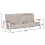 ΣΕΤ ΣΑΛΟΝΙ 4ΤΜΧ LAITH HM6551.02 ΑΛΟΥΜΙΝΙΟ & ΜΑΞΙΛΑΡΙΑ ΣΕ ΚΡΕΜ - Image 2
