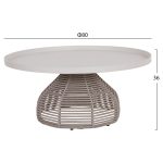 ΣΕΤ ΣΑΛΟΝΙ 5ΤΜΧ DRISCOLL ΗM6473.02 IVORY ΑΛΟΥΜΙΝΙΟ--ΜΠΕΖ ΣΧΟΙΝΙ & OLEFIN ΥΦΑΣΜΑ - Image 4